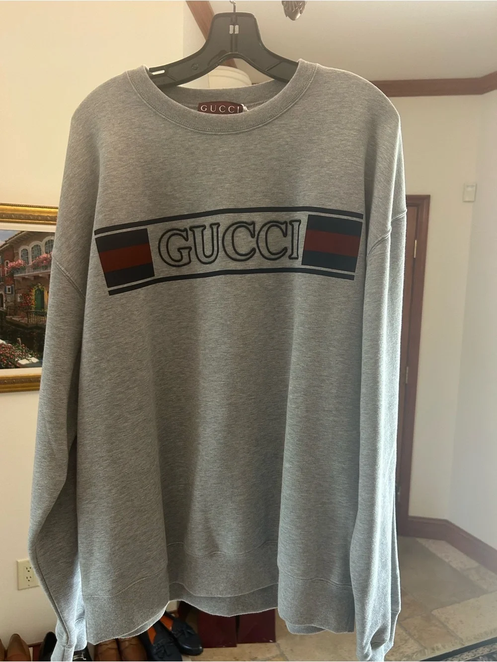 Men's Gucci jersey cotton sweatshirt prominent retro style embroidery size xxxl